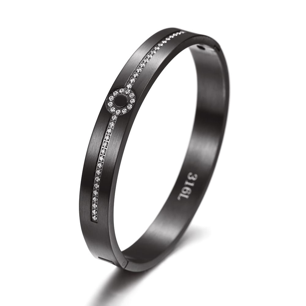 Stainless Steel diamond bangle bracelet